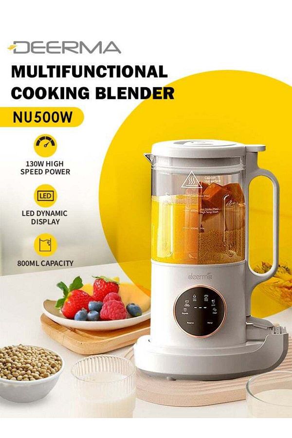 Deerma-Multifunctional Cooking Blender With Five Menu Function, Soundproof Shield Design, High Speed Motor 1