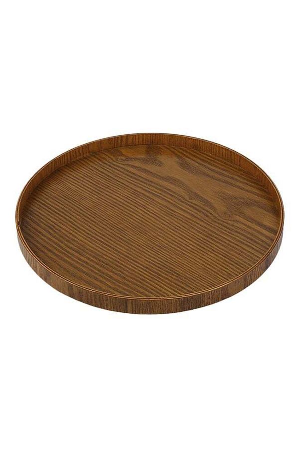 Primo Plus-Handmade Wooden Tea Serving Tray Brown 30x2x30 cm 1