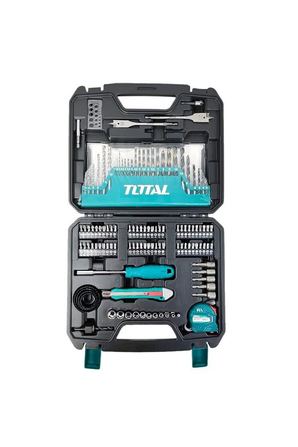 TOTAL-T0TAL 118 Pcs Accessories Set Drill Bits Set, Tool Box Accessories Set Screwdriver Bits/Drill Bit Se 1