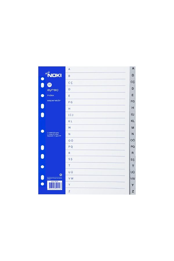 Noki-A4 Separator, Letters A-Z, for Regular Archiving, Long Lasting 1