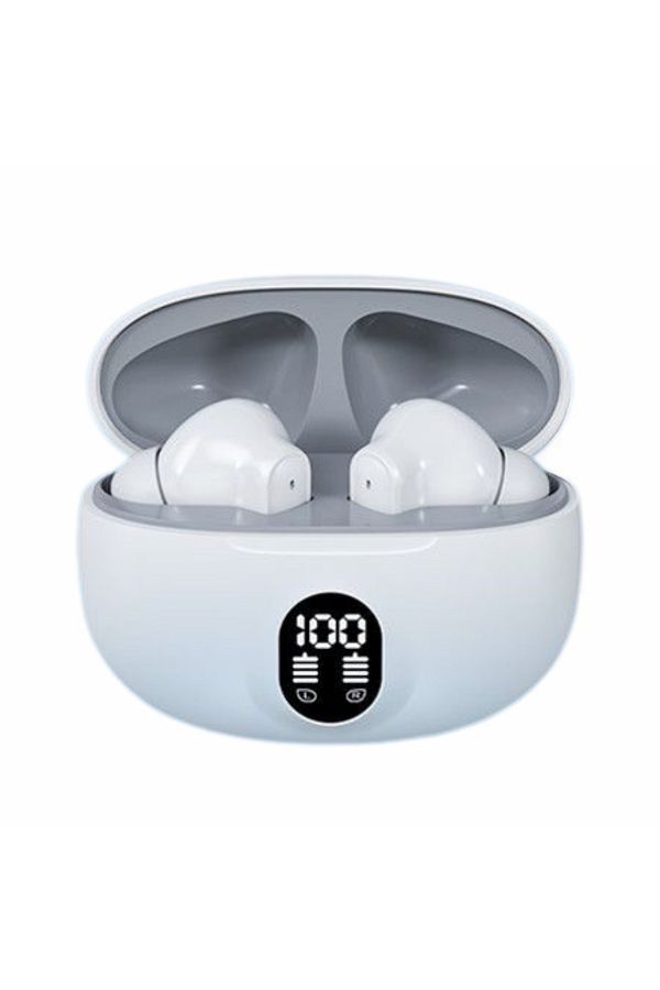 Brivoo®-Căști K10 Alb, Wireless, Digital Display, 42-hour Battery, Water Resistant, Sport, Universal Compa 1