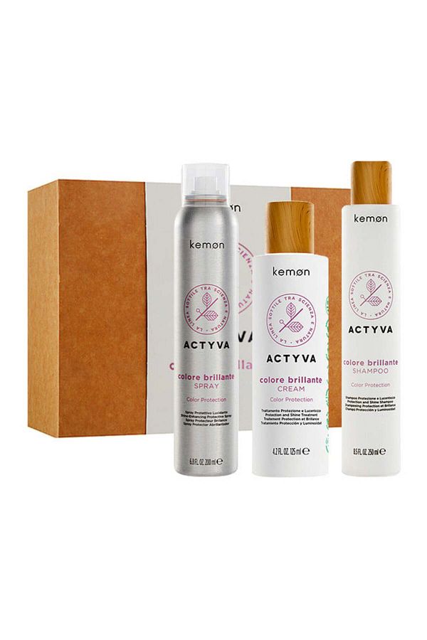 Kemon-Set Actyva Colore Brillante pentru păr vopsit, șampon 250 ml + spray 200 ml + cremă 125 ml 1