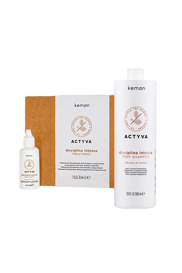 Kemon-Set Actyva Disciplina Discipline, Șampon Preparator 1000 ml + Ser 12 x 30 ml 1