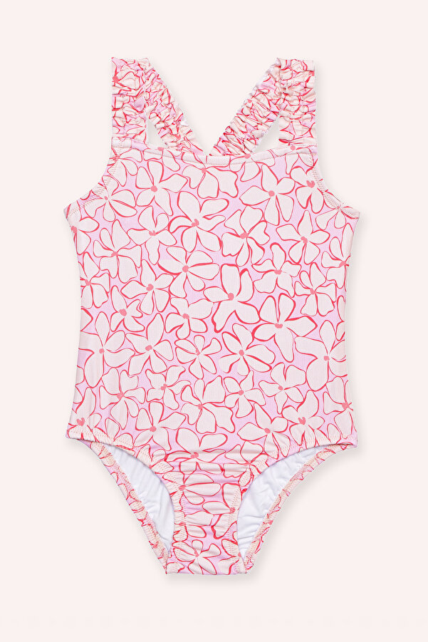 Panço Sand Mother Kız Bebek Çiçek Detaylı Lila Mayo