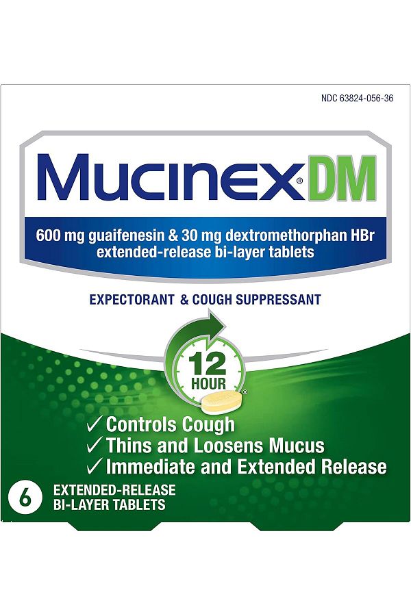 Mucinex-Dm 12-hour Expectorant And Cough Suppressant Tablets, 6 Count 1