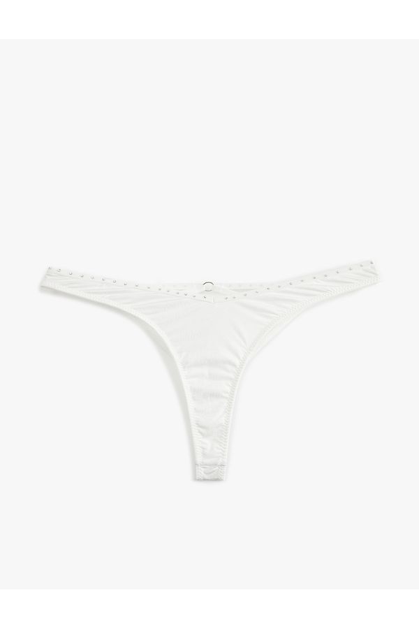 Koton-Bridal String Panties with Window Detail on the Back and Stone Detail 1