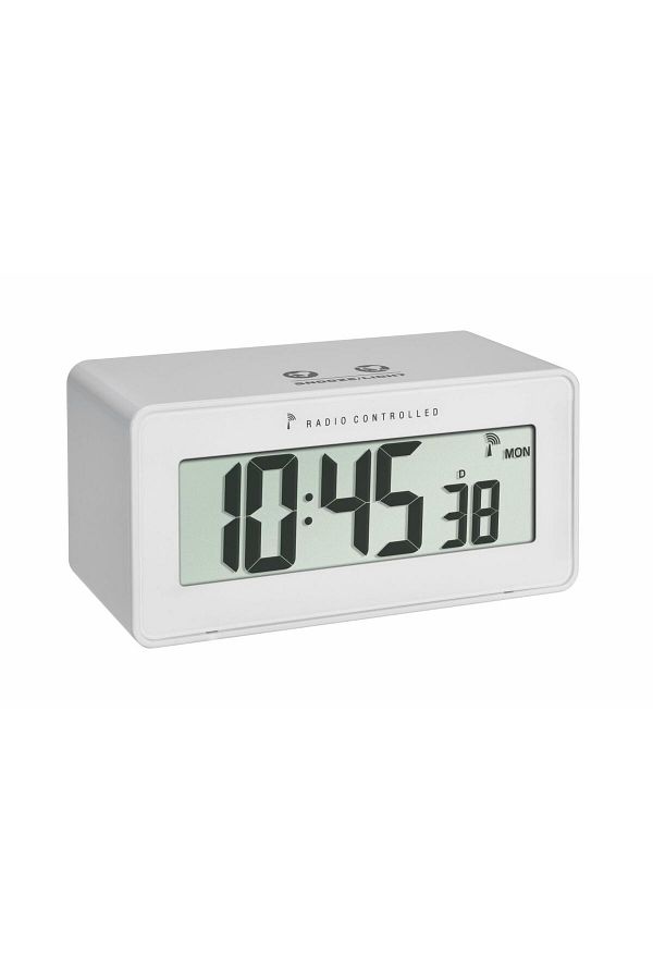 TFA-Thermometer and Hygrometer with Clock and Illuminated LCD Screen 60.2544.02 1