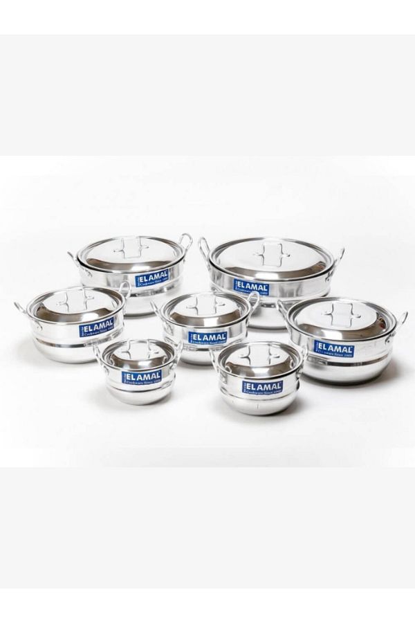 Generic-طقم قدور المنيوم بمقبض وغطاء 7 قطع 1