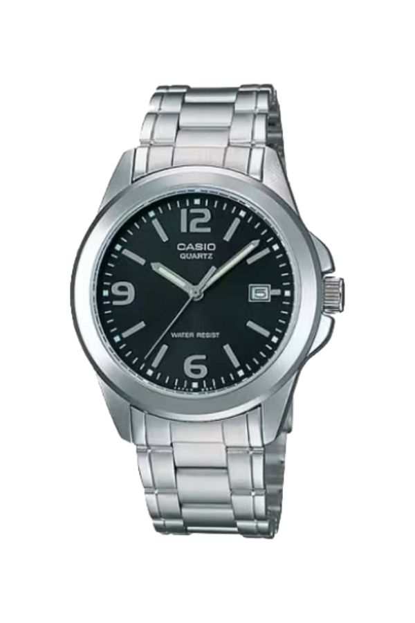 Casio-ساعة كاسيو للرجال بمينا أسود تناظري - MTP-1215A-1A 1