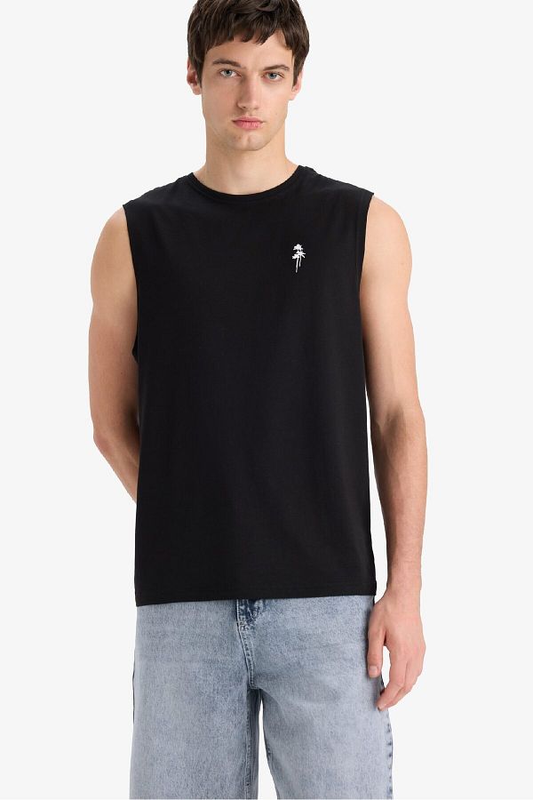 DeFacto-Regular Fit Printed Crew Neck Undershirt E5192Ax25Sm 1