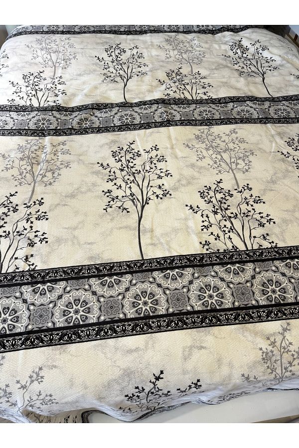 ŞENER HOME-Border Pattern Printed 200X240 Cm. Double (Battal) Single Pike 1