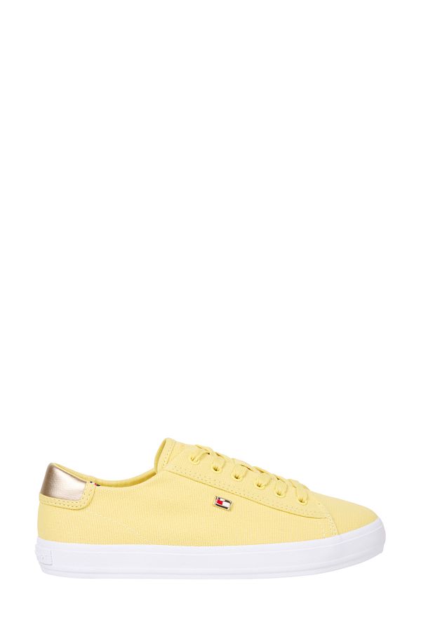 Tommy Hilfiger-Дамски маратонки Vulc Canvas с връзки, жълти 1