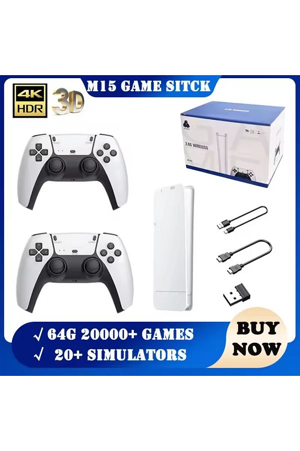 Choice-Cn M15 Game Stick Mini Handheld Game Console Wireless Gamepads64g20000 Retro Game 1