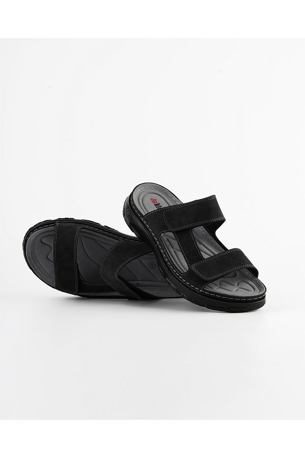 DR KLOMPA-Men's Comfortable Black Slippers Tarlik Orthopedic Sole 1