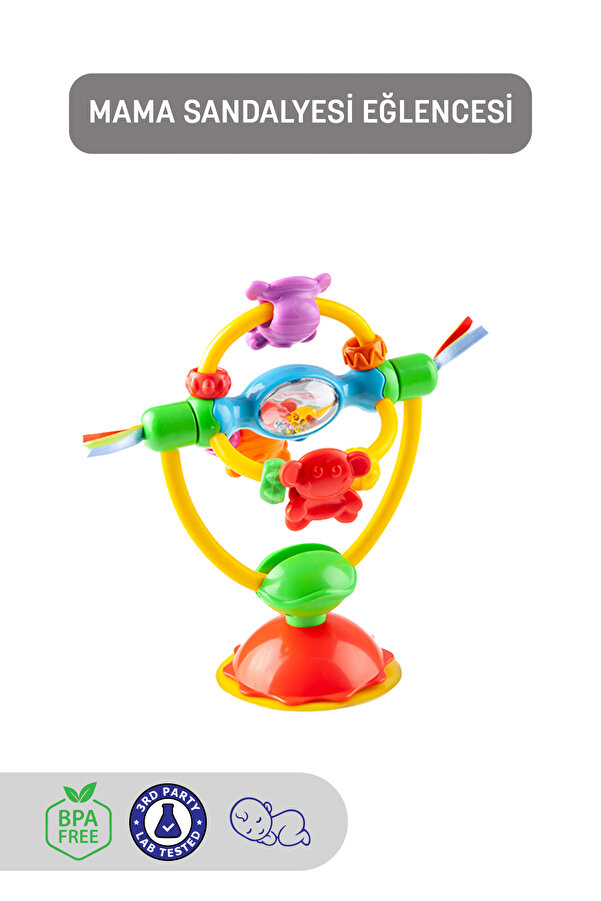 Kiki Ae-2101 Mama Sandalyesi Eğlencesi - Mama Sandalyesi Oyuncağı Vakumlu Vantuzlu - Bebek Oyuncağı