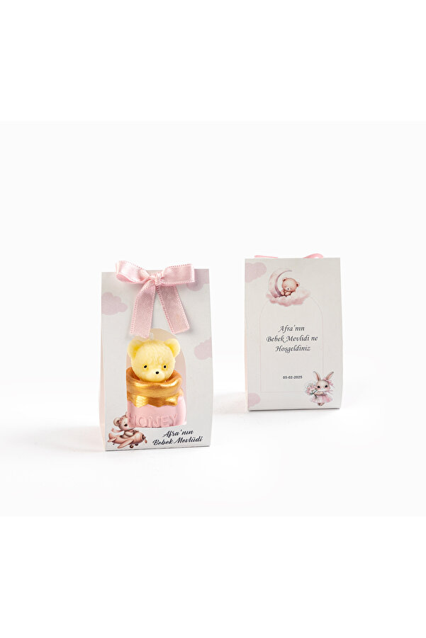 kuponaksesuar Mevlüt Doğum Günü Bebek Mevlidi Hediyeliği Mini Bal Küpü Mum 10 Adet
