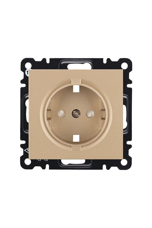 MAKEL-Cellia Dore Gold Grounded Socket Module Mechanism and Key (Without Frame) 1