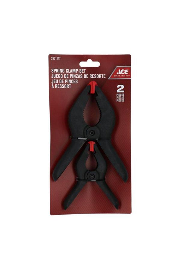 Generic-طقم مشبك زنبركي بمقبض مريح وفكين قويين من إيس، قطعتان، أسود وأحمر، XM18010633 1