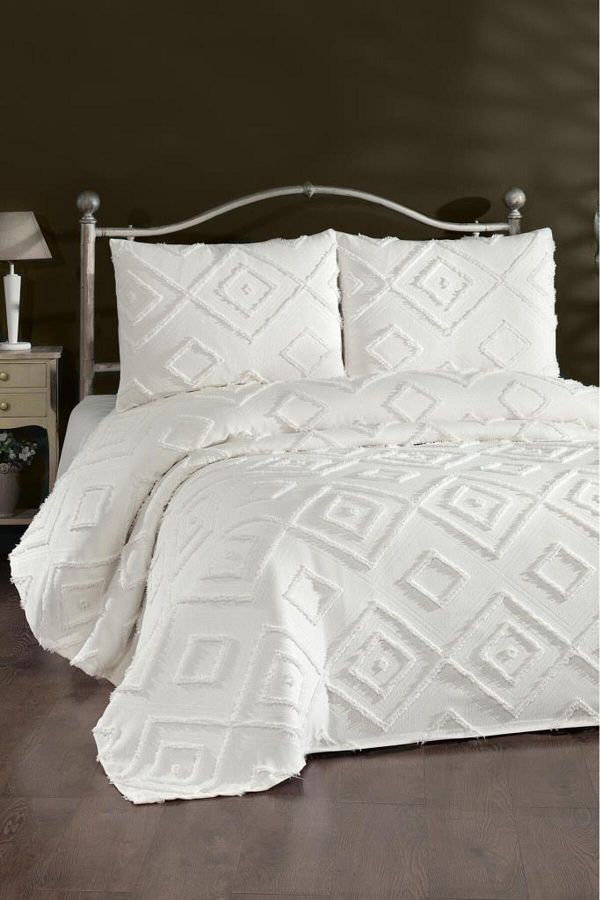 Çeyiz Diyarı-Dowry Land Samira 3 Piece Double Pique Set Cream 1