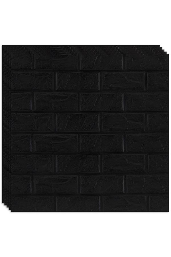 HOZRO-Set 100 x Tapet 3D HOZRO, imitation brick model, 53.90 sqm, modern design, easy to install, black 1