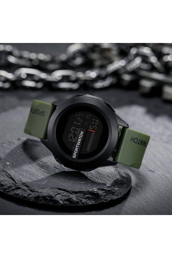 Choice-army green Multi functional electronic watch men's large dial luminous electronic watch 1
