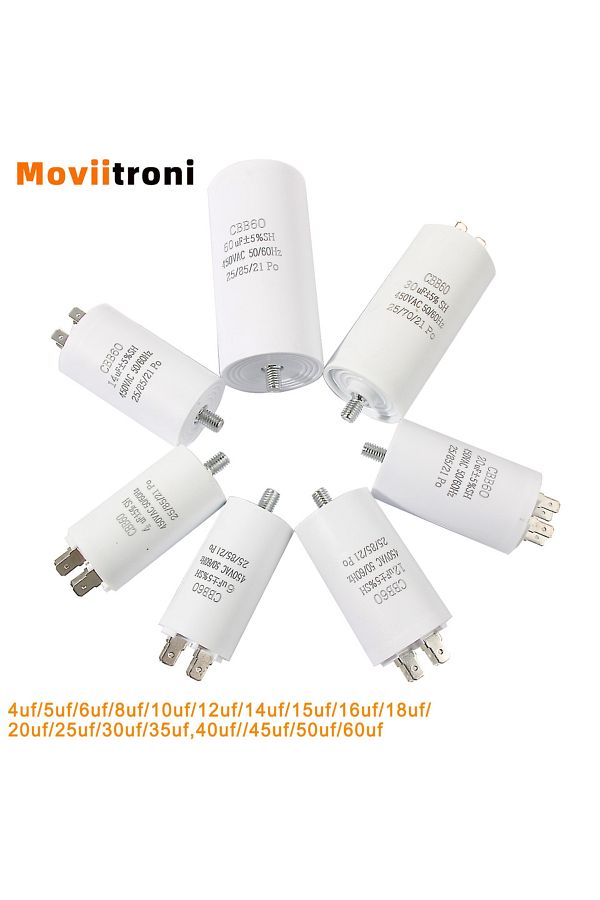 Choice-60uf Cbb60 Starting Capacitor 450v Double Insert Electric Replacement Motor Run Capacitors With Scre 1