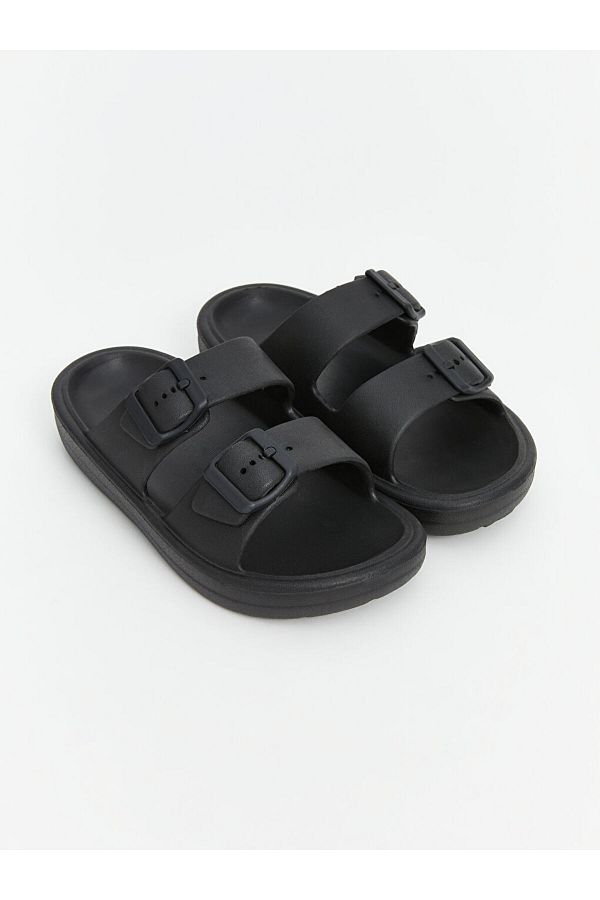 LC Waikiki-New Season Buckle Detailed Double Banded Boy's Slippers - S5If93Z4 1