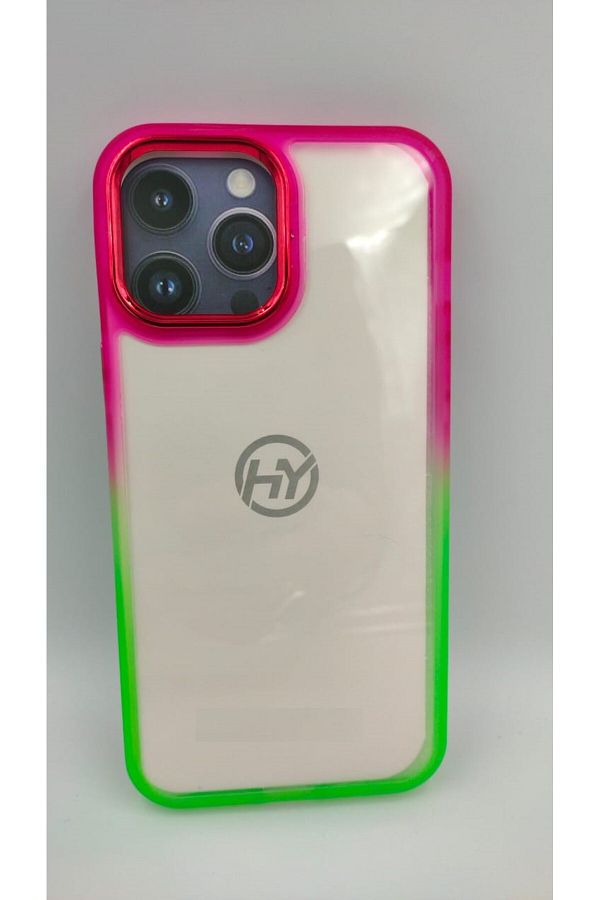 Generic-Clear Soft Case Compatible with iPhone 11 PRO with Gradient Color Contrast Edge Style 1
