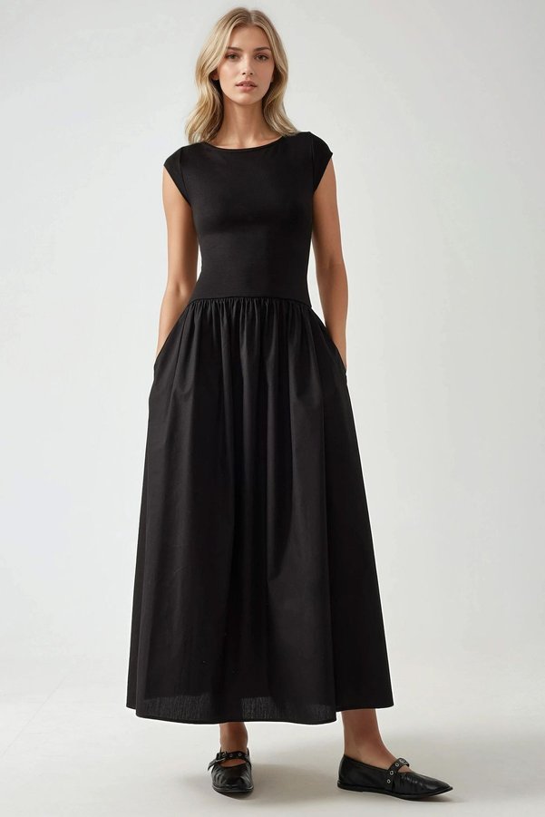Hiccup Kayıkyaka A-Form Fit Maxi Knitted Dress