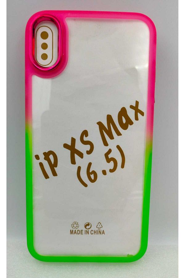 Generic-Clear Soft Case Compatible with iPhone XS MAX with Gradient Color Contrast Edge Style1 1
