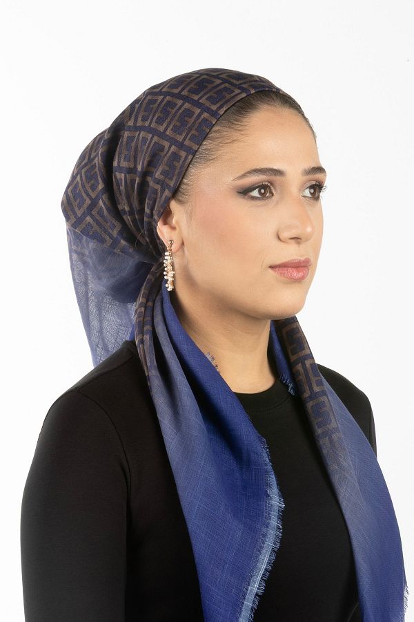 safura-New Special Design Bonnet Scarf - Gradient Pattern, Adjustable Neck Elastic, Anti-Slip Velvet Stripe 1