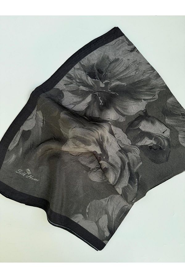 Silk Home-Magnolia Pattern Mayda Shawl 1