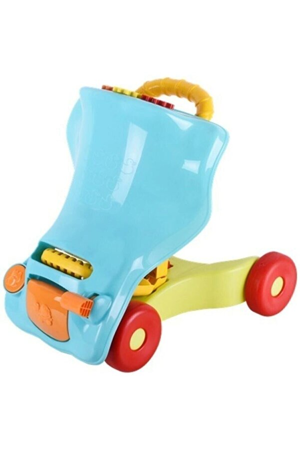 babydoor Toys İtmeli Ve Oturaklı İlk Adım Yürüteç Aktiviteli İlk Arabası