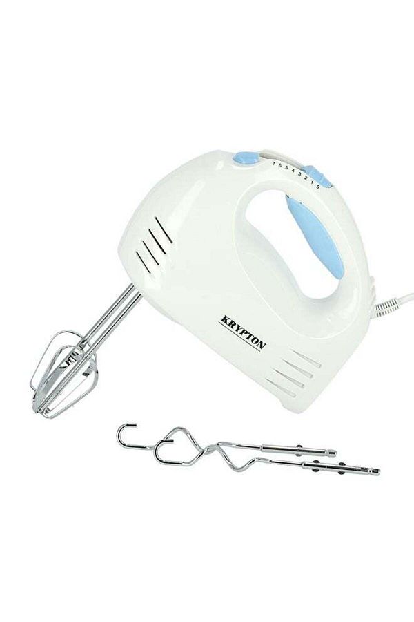 KRYPTON-150w Hand Mixer – 7 Speed Settings, Whisk & Hook Attachments, Ideal For Baking 1
