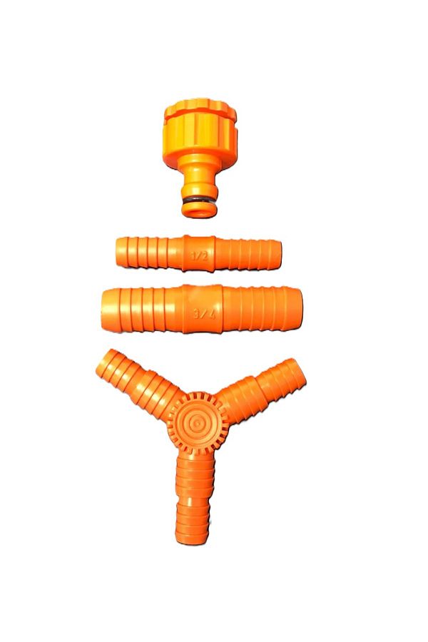 BGA-Garden Hose Fitting Set 1/2 - 3/4 Three-Way Y Hose t Fitting 1