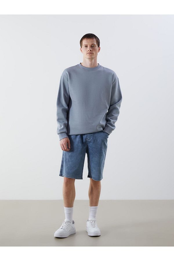 LC Waikiki-Ανδρικό τζιν σορτς Standard Fit 1