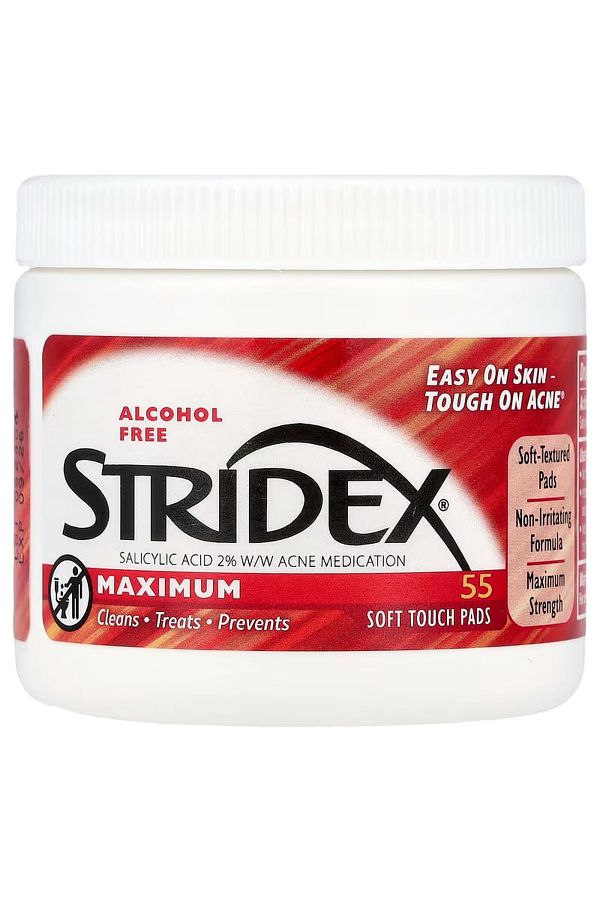 Stridex-, Maximum, Alcohol Free, 55 Soft Touch Pads 1