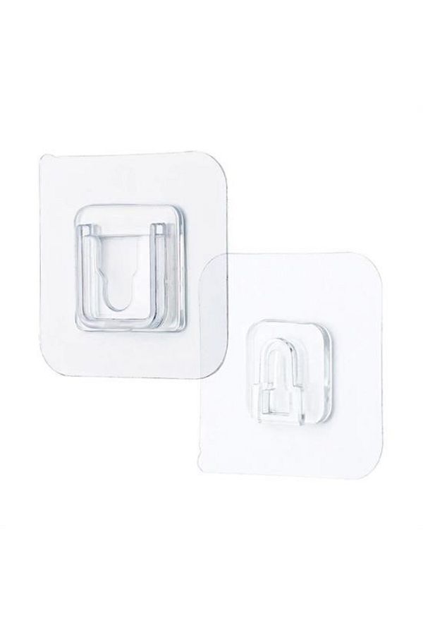 Skygo-BUFFER® Item Fixing Hanger 10 Pairs Transparent Double Sided Adhesive Snap Clip 1