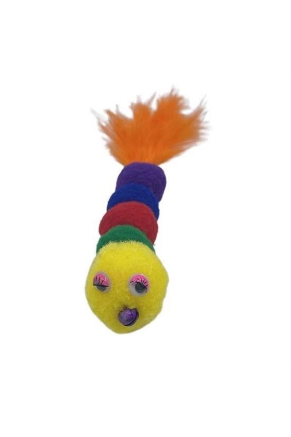 Skygo-BUFFER® Caterpillar Shaped Colorful Cute Pet Toy with Soft String 1