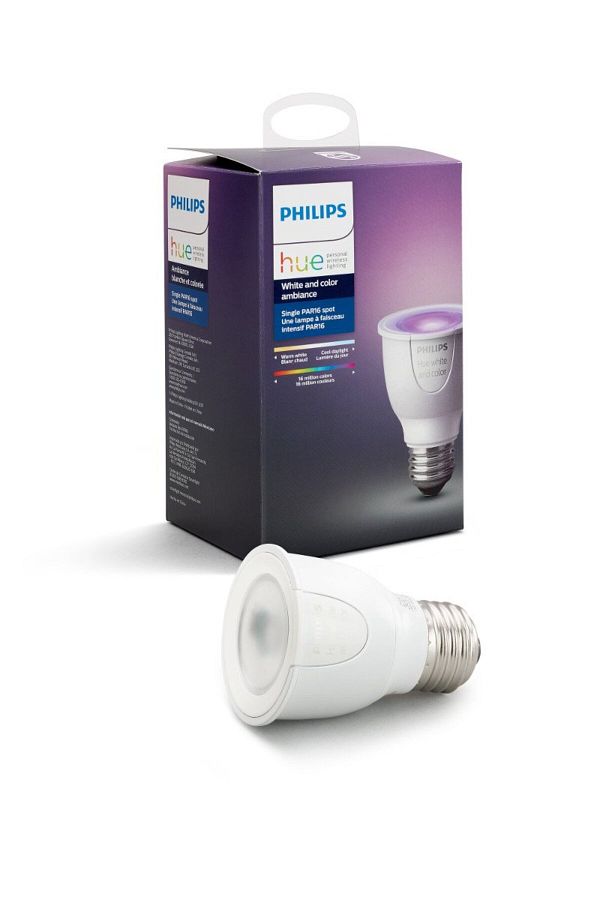 Philips Hue-White and Color Ambiance PAR16 Dimmable LED Smart Spot Light (Compatible with Alexa Appl 1