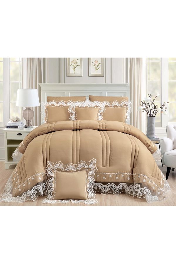 Red Rose-A king-size double bed sheet with a luxurious lace design, giving you a distinctive addition to the bedroom, size 170*220 cm 1