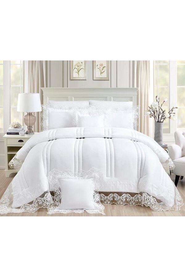 Red Rose-A king-size double bed sheet with a luxurious lace design, giving you a distinctive addition to the bedroom, size 170*220 cm 1