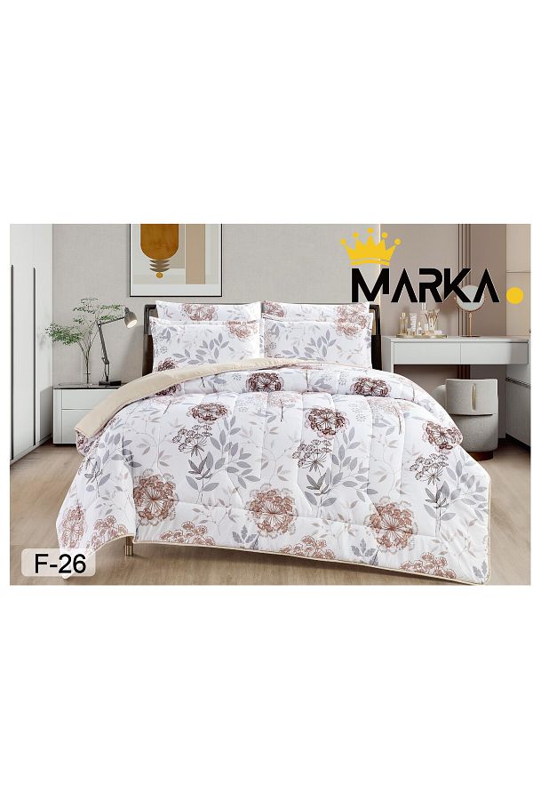 Mark-Double bed sheet with a floral pattern, reversible design, to give you a refreshing summer with microfiber materials, size 220*240 cm 1