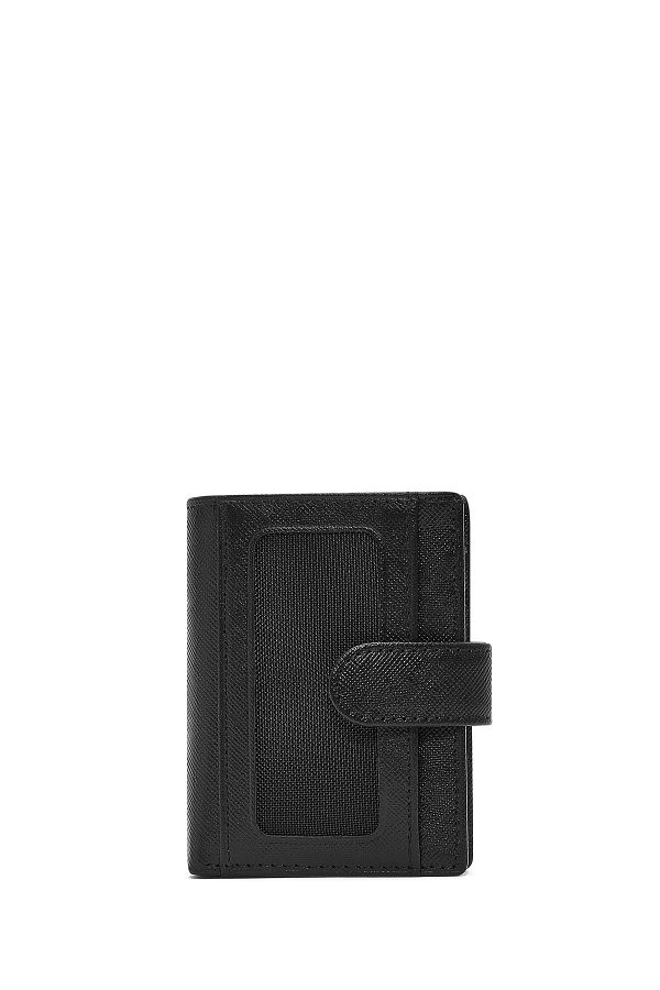 Derimod-Black Leather Men's Card Holder - 000a2d3094cv 1