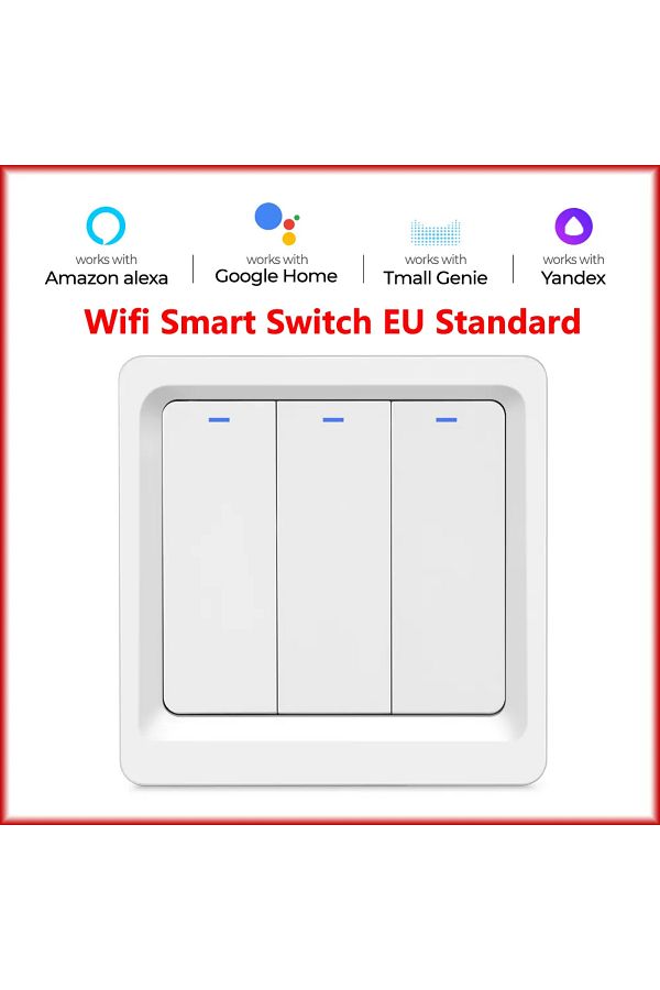 Chevolink-European Standard 220 Volts Ds-102-white-03 Wifi Smart Home Light Switch Wall Push Button Switch 1/2 1