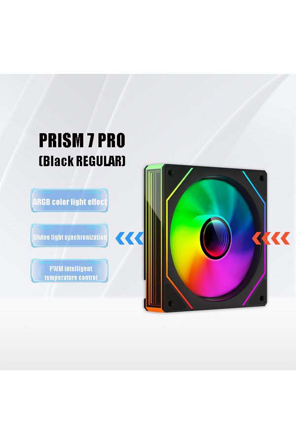 Choice-A-rgb Other Black Regular Power Train Prism 7 Pro Computer Chassis Fan 12cm Argb 4 Pin Pwm Quiet Coo 1