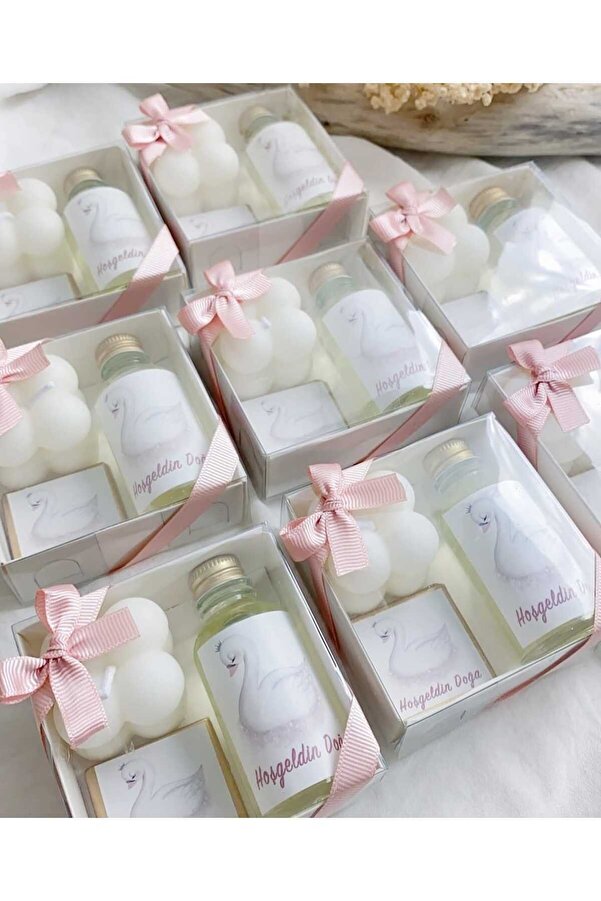 3DLuxeDekor Çikolata Mum Kolonya Hediyelik 10 Adet (BEBEK, SÖZ, NİŞAN, KINA, DÜĞÜN, MEVLİD)