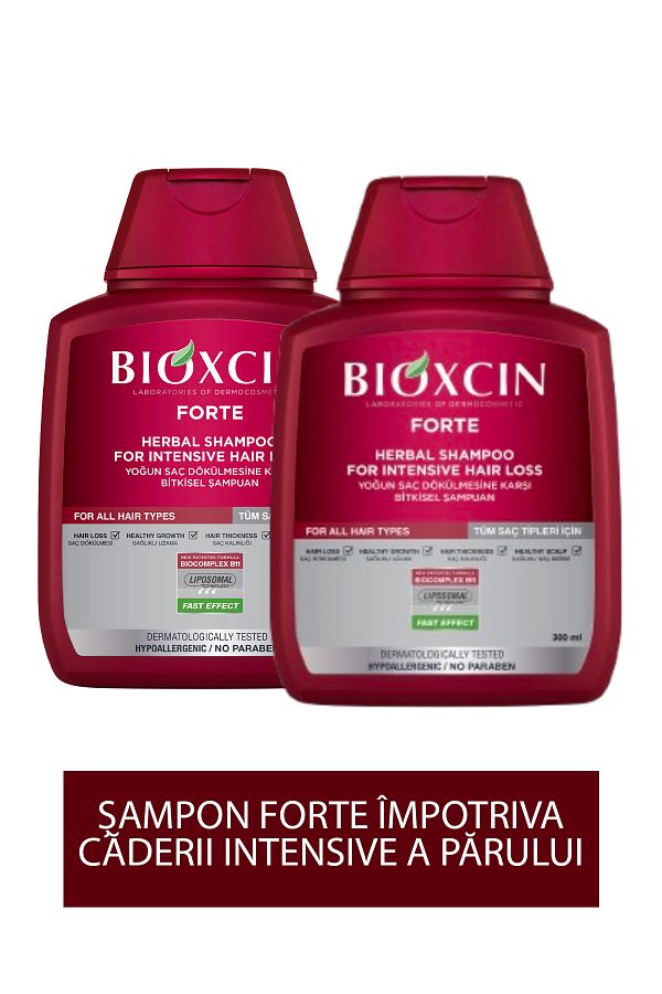 Bioxcin-Forte Șampon Anti-Caderea Părului Pachet 2 300 Ml 1