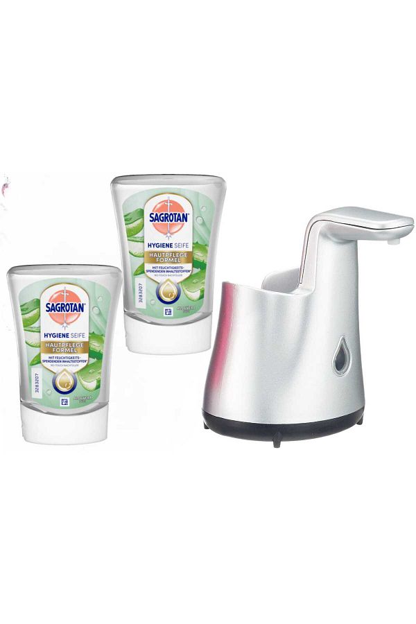 Sagrotan-Sagrotan Soap Dispenser Set + 2 Aloe Soap Refills 250 ml - compatible with Dettol 1