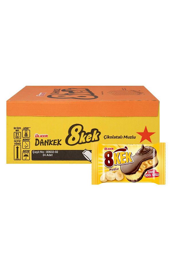 Ülker-Dankek 8 Cake Banana Chocolate 55 g X 24 Pcs 1